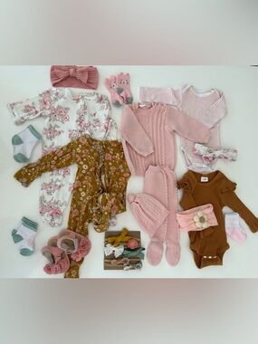 0-3 month bundle- Emerson, Mayoral, Little me, plus accessories